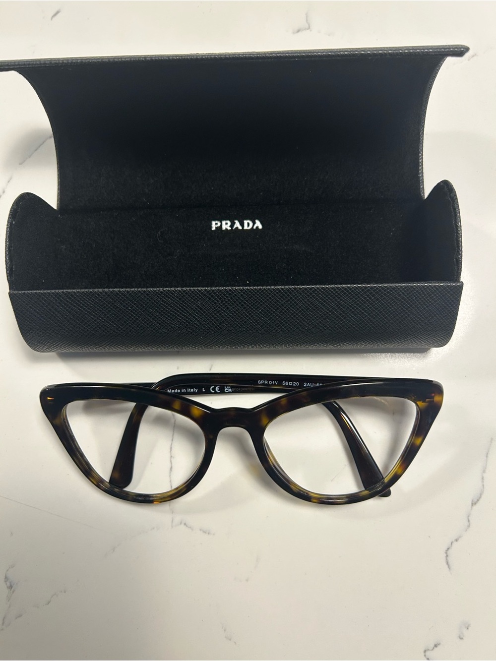 Prada Brown Tortoiseshell Cat-Eye Glasses (just frames without lenses)